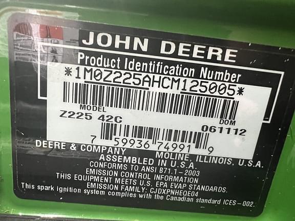 Image of John Deere Z225 Primary image