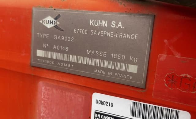 Image of Kuhn GA9032 equipment image 4