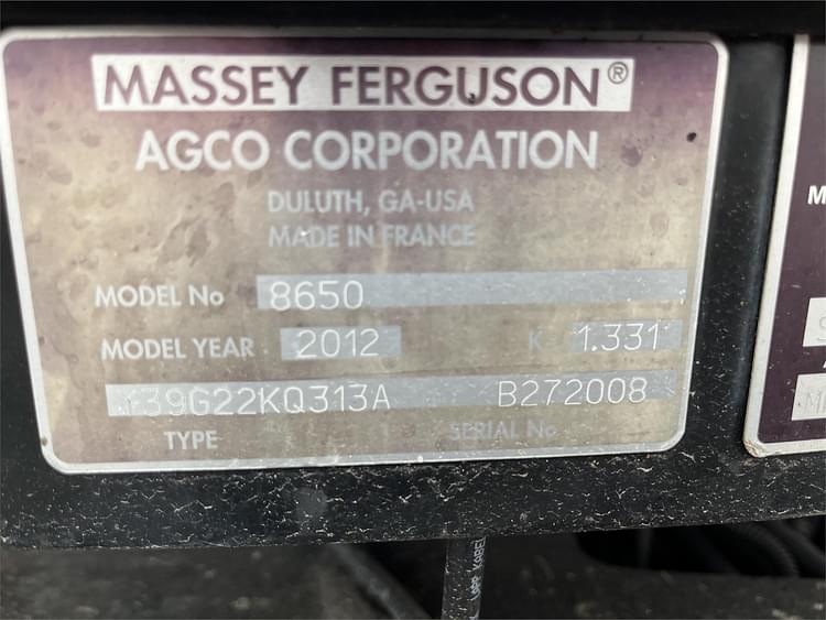 Main image Massey Ferguson 8650 3