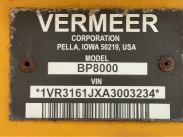 Image of Vermeer BP8000 equipment image 4