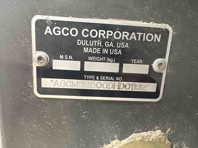 Image of AGCO 9250 equipment image 1