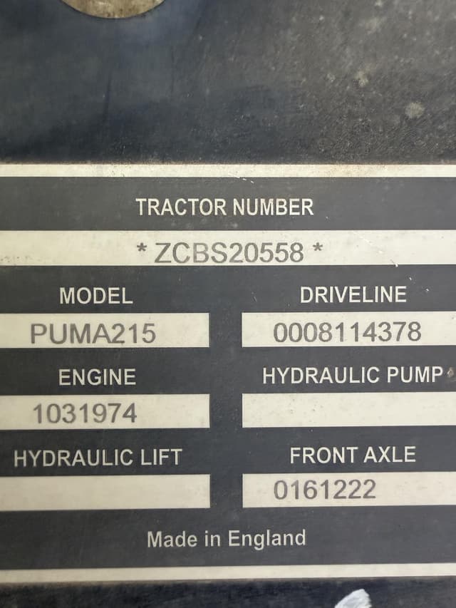 Image of Case IH Puma 215 equipment image 3