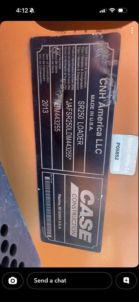 Image of Case SR250 equipment image 1