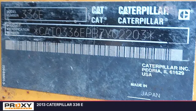 Image of Caterpillar 336E equipment image 1