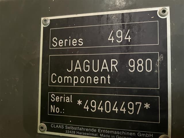Image of CLAAS Jaguar 980 equipment image 1