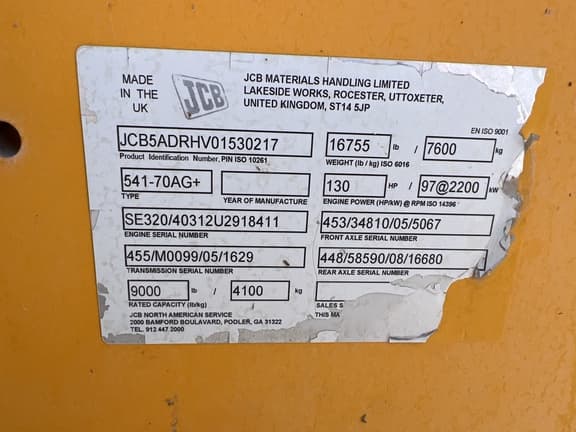 Image of JCB 541-70 equipment image 4