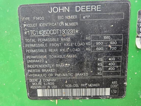 Image of John Deere 1435 equipment image 4