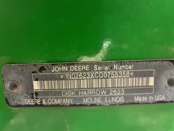 Image of John Deere 2623 equipment image 1
