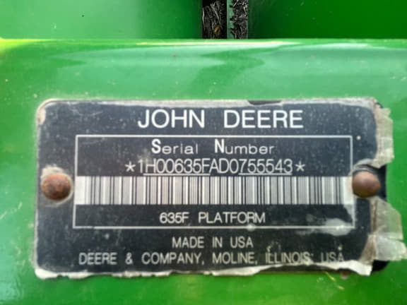 Image of John Deere 635F equipment image 4
