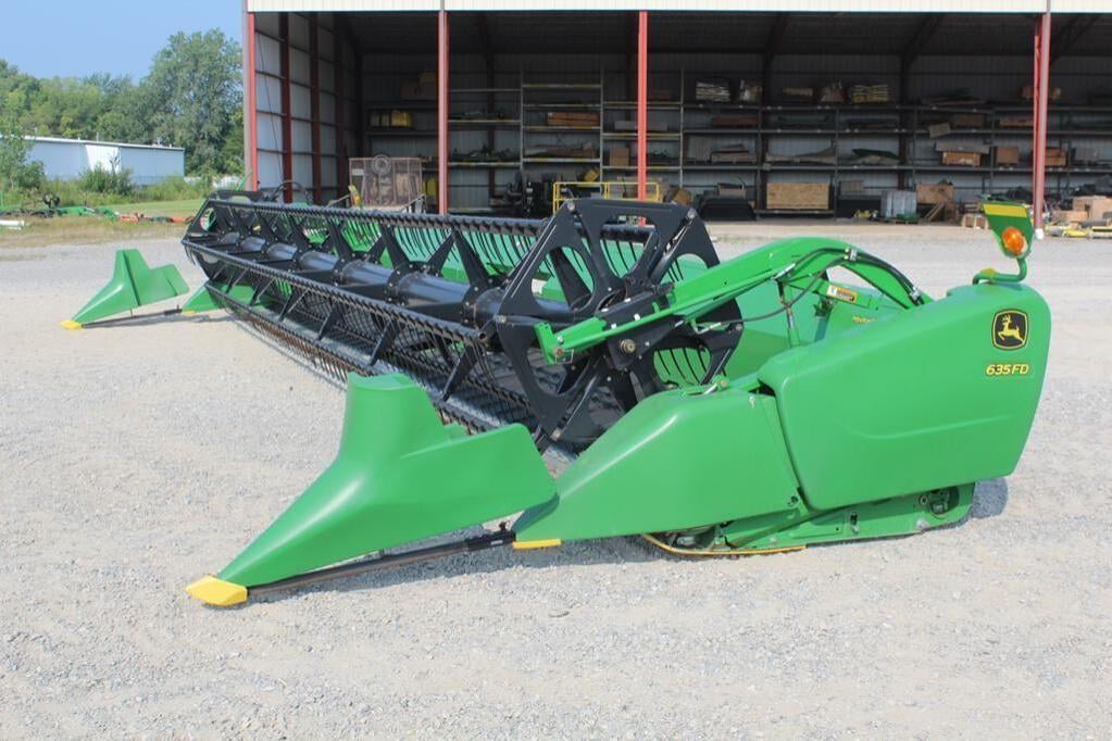 SOLD - 2013 John Deere 635FD Lot No. 13 Harvesting with 35 ft | Tractor ...