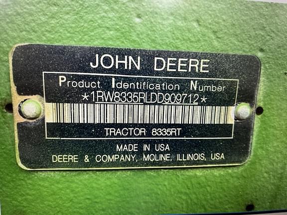 Image of John Deere 8335RT equipment image 2