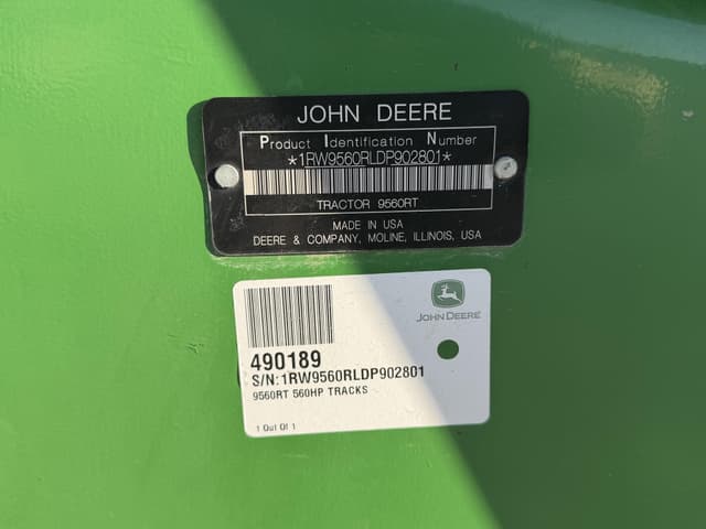 Image of John Deere 9560RT equipment image 3