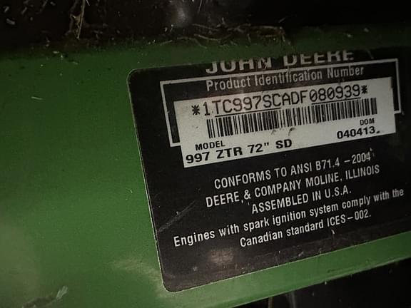 Image of John Deere 997 equipment image 4