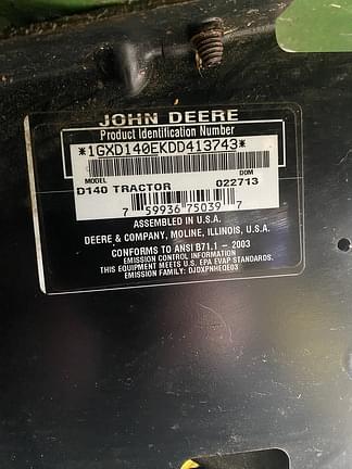 Image of John Deere D140 equipment image 2