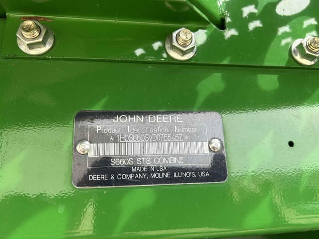 Image of John Deere S660 equipment image 1