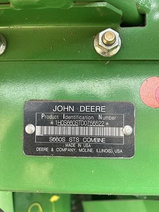 Image of John Deere S660 equipment image 1