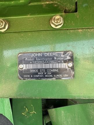 Image of John Deere S680 equipment image 4