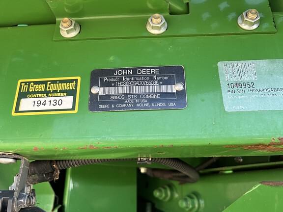 Image of John Deere S690 equipment image 3