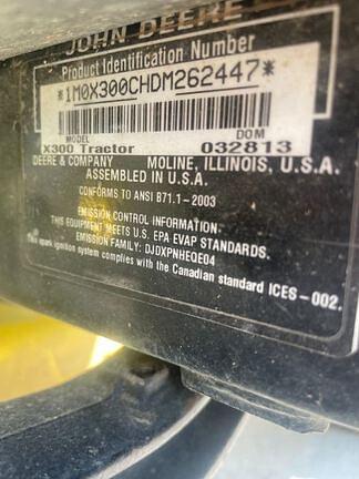 Image of John Deere X300 equipment image 4