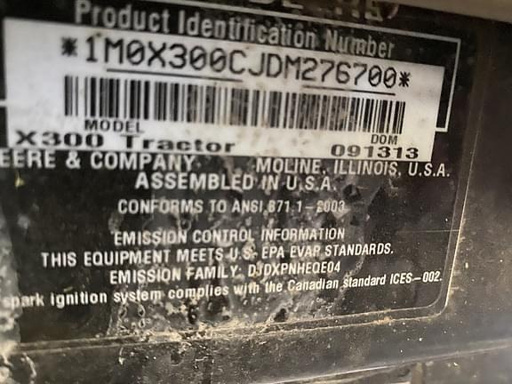Image of John Deere X300 equipment image 2