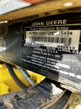 Image of John Deere X360 equipment image 3