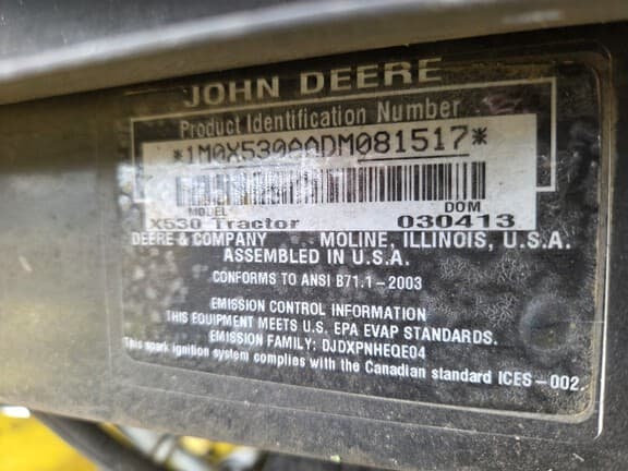 Image of John Deere X530 equipment image 4