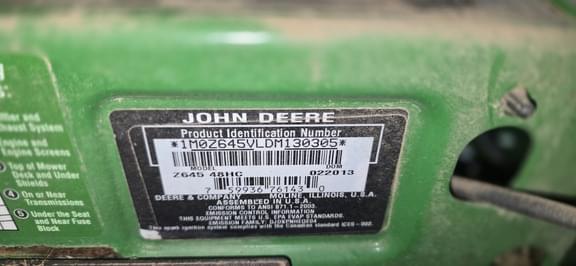Image of John Deere Z645 equipment image 4