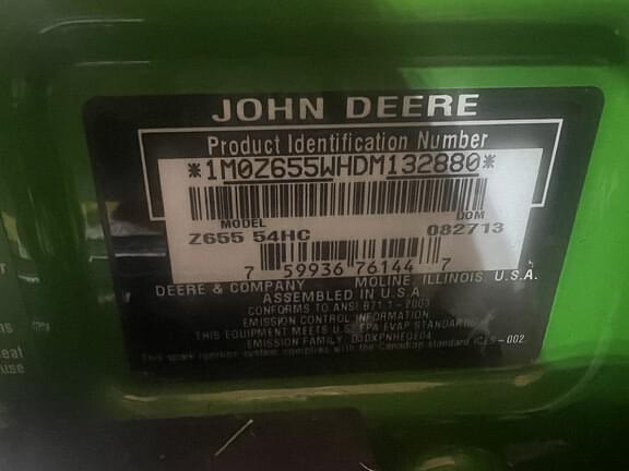 Image of John Deere Z655 equipment image 1