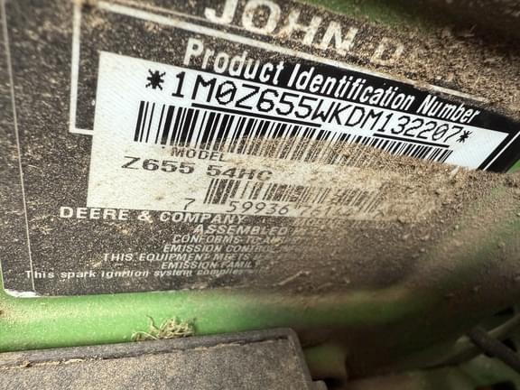 Image of John Deere Z655 equipment image 1