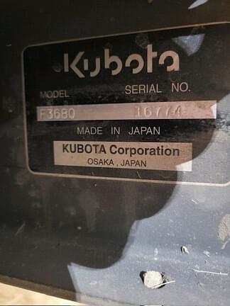 Image of Kubota F3680 equipment image 1