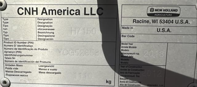 Image of New Holland H7150 equipment image 1