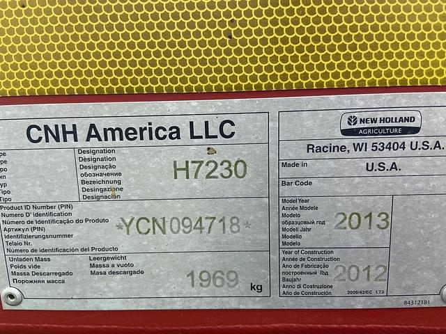 Image of New Holland H7230 equipment image 4