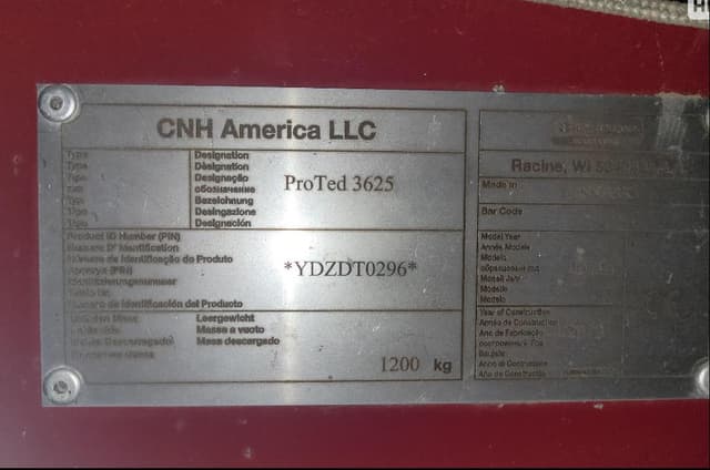 Image of New Holland ProTed 3625 equipment image 4