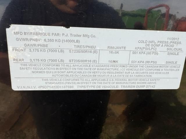 Image of PJ D7142 equipment image 2