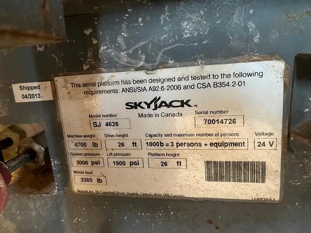 Image of Sky Jack SJIII4626 equipment image 4