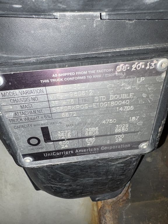 Image of Unicarriers MJ1F4A35LV Image 1