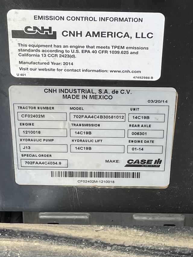 Image of Case IH Farmall 140A equipment image 4