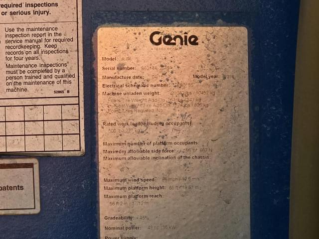 Image of Genie S-65 equipment image 3