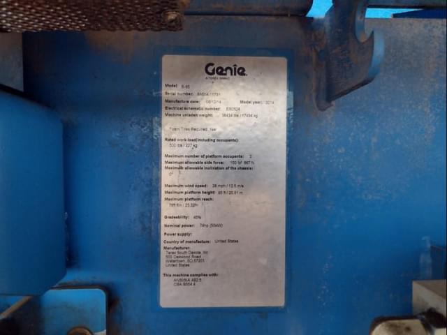 Image of Genie S-85 equipment image 4