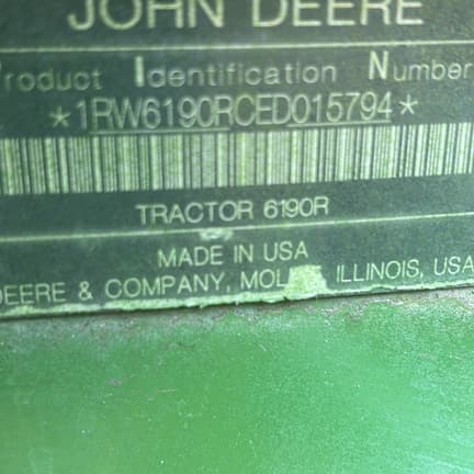 Image of John Deere 6190R equipment image 2