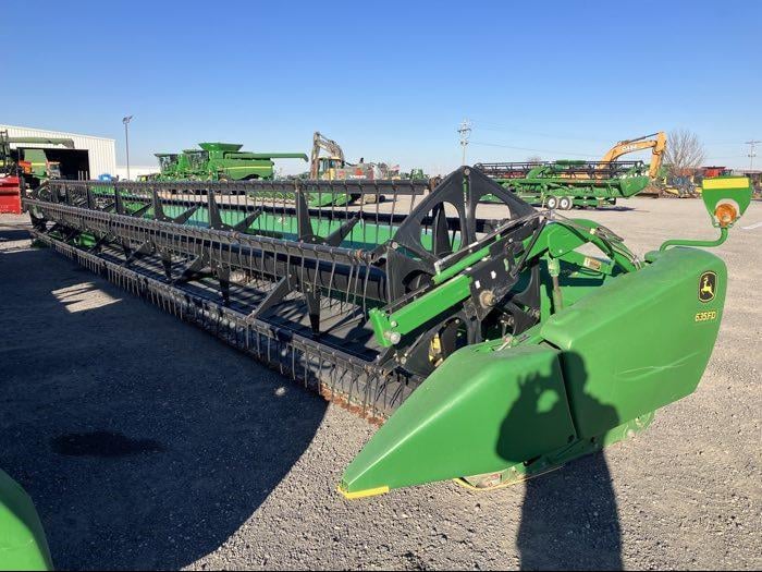 SOLD - 2014 John Deere 635FD Stock No. 25237 Harvesting with 35 ft ...