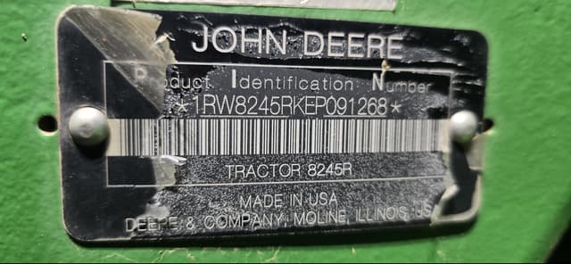 Image of John Deere 8245R equipment image 3