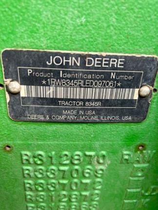 Image of John Deere 8345R equipment image 4