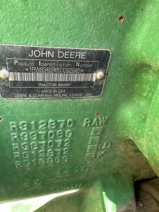 Image of John Deere 8345R equipment image 1
