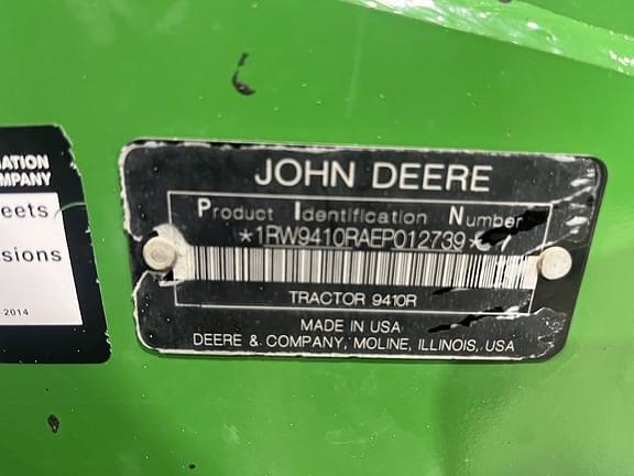 Image of John Deere 9410R equipment image 1