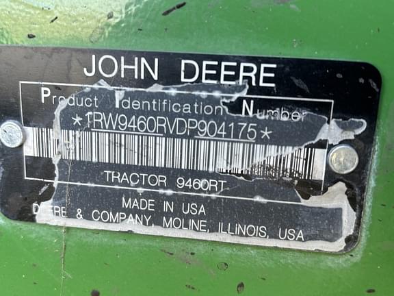 Image of John Deere 9460RT equipment image 4