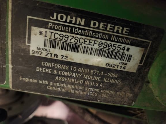 Image of John Deere 997 Primary image