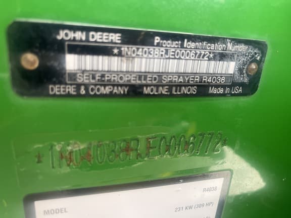 Image of John Deere R4038 equipment image 1