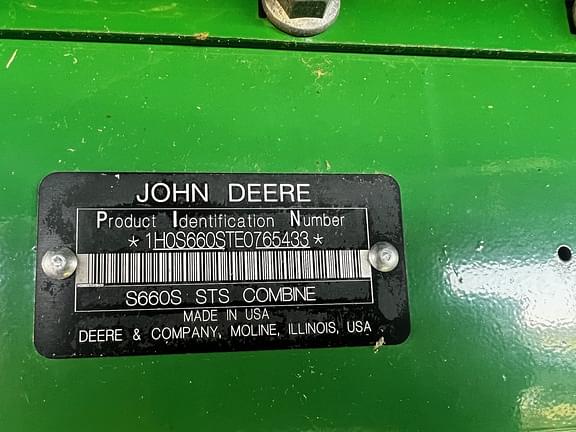 Image of John Deere S660 equipment image 1