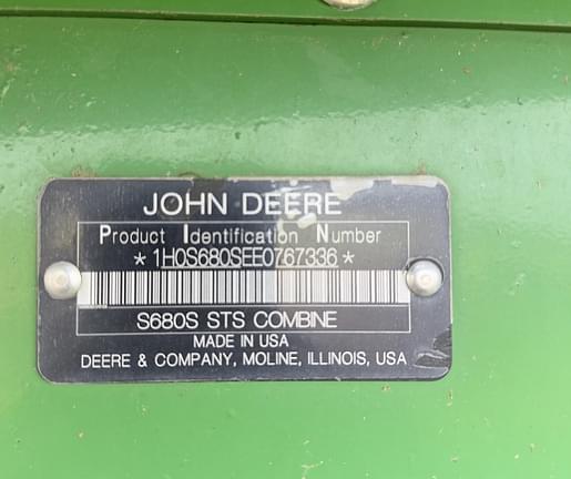 Image of John Deere S680 equipment image 1